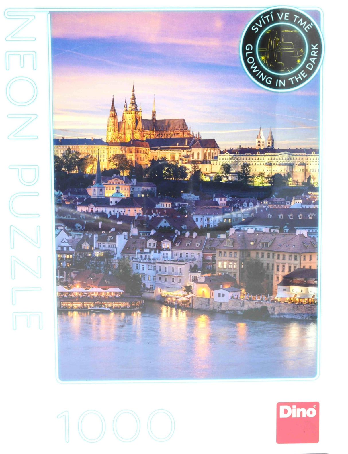 Dinotoys Dino-Puzzle – im Dunkeln leuchtende Prager Burg – 1000 Teile