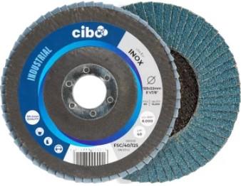 Cibo Fächerschleifscheibe 125mm blau 120 konischer Stahl | 10 Stück