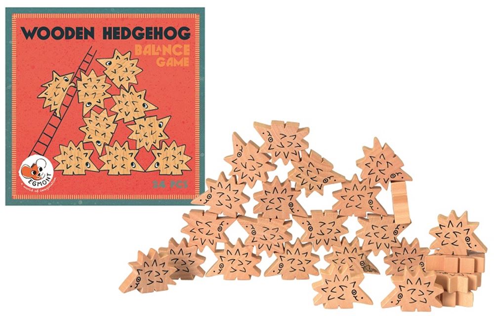 Igelspiel aus Holz. 17x17x4,5cm. 5+