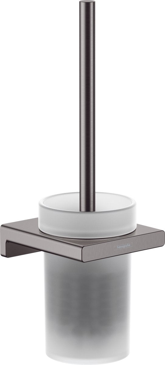 Hansgrohe addstoris WC-Bürstengarnitur zur Wandmontage, gebürstetes schwarzes Chrom