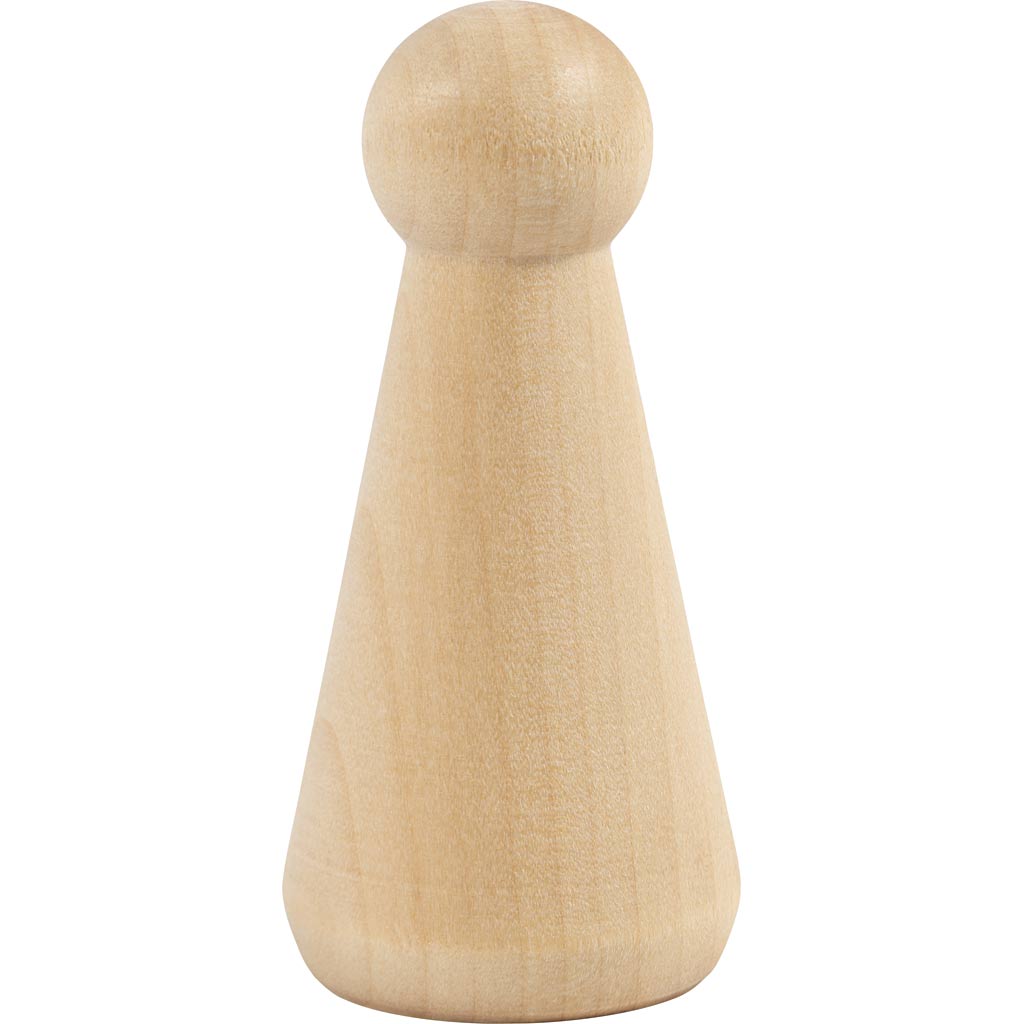 Creativ Company Holzfigur, kegelförmig, H: 8 cm, 3 Stück 1 Box
