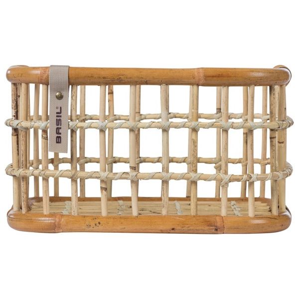 Basil Green Life - Rattan Fahrradkorb - mittel - Land natürlicher Braun