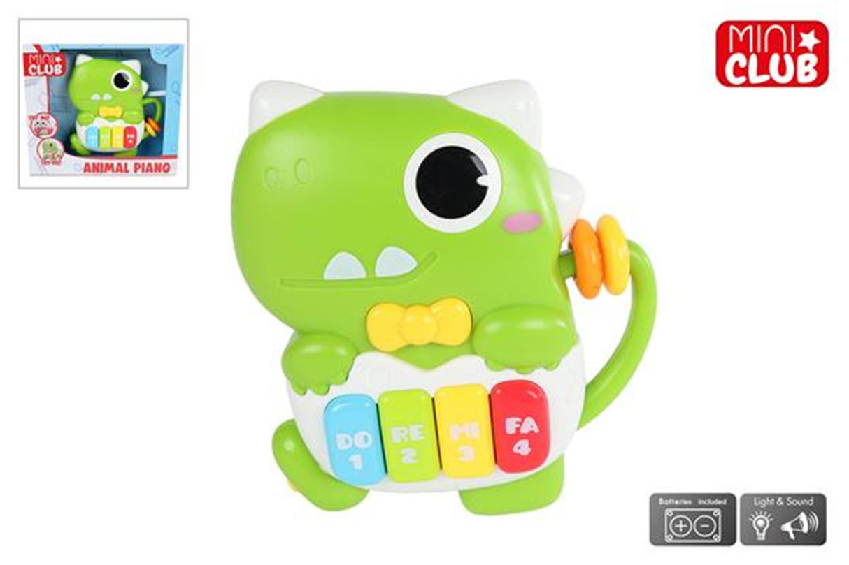 Mini-Club-Tierklavier-Dino mit Licht und Sound, 15 cm