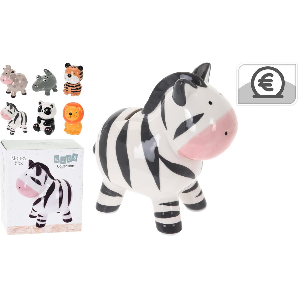 Home styling spaarpot dieren 6 assorti spaarpot dieren aardewerk 6 assorti