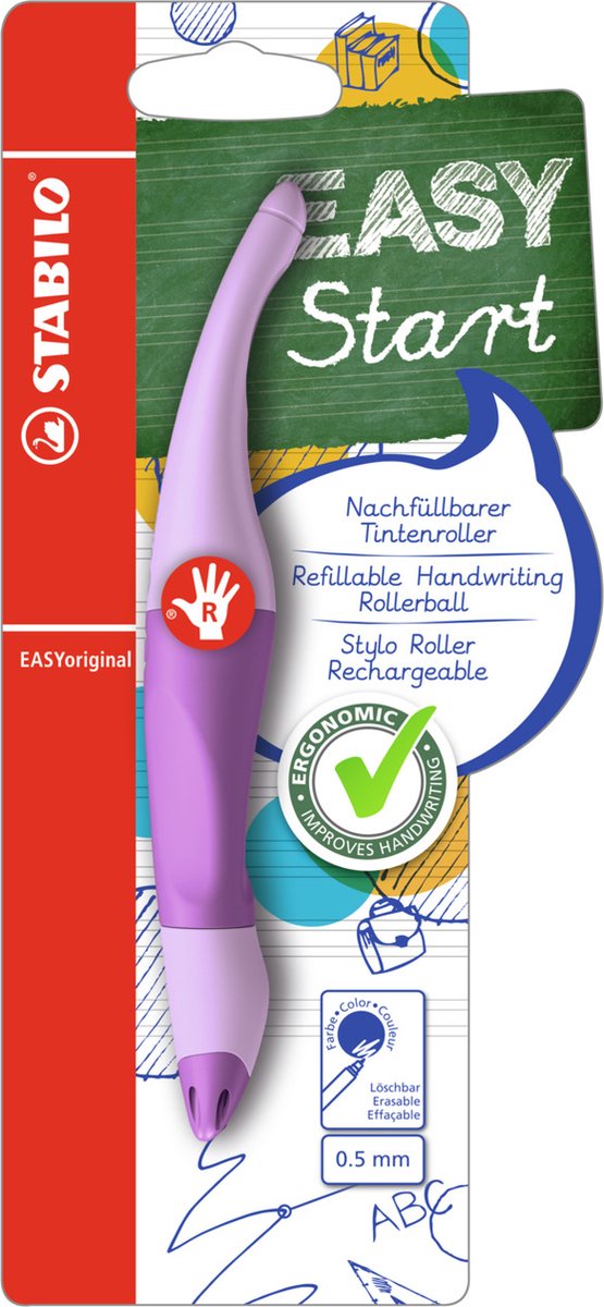 Stabilo Easyoriginal - Ergonomischer Rollerball - rechts -Hand - Pastell Lila Blush