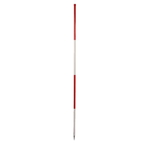 Metallmast 2m weiß-rot | 12 Stück