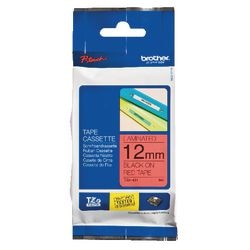 Etikettenband Brother tze431 12mmx8m schwarz rot