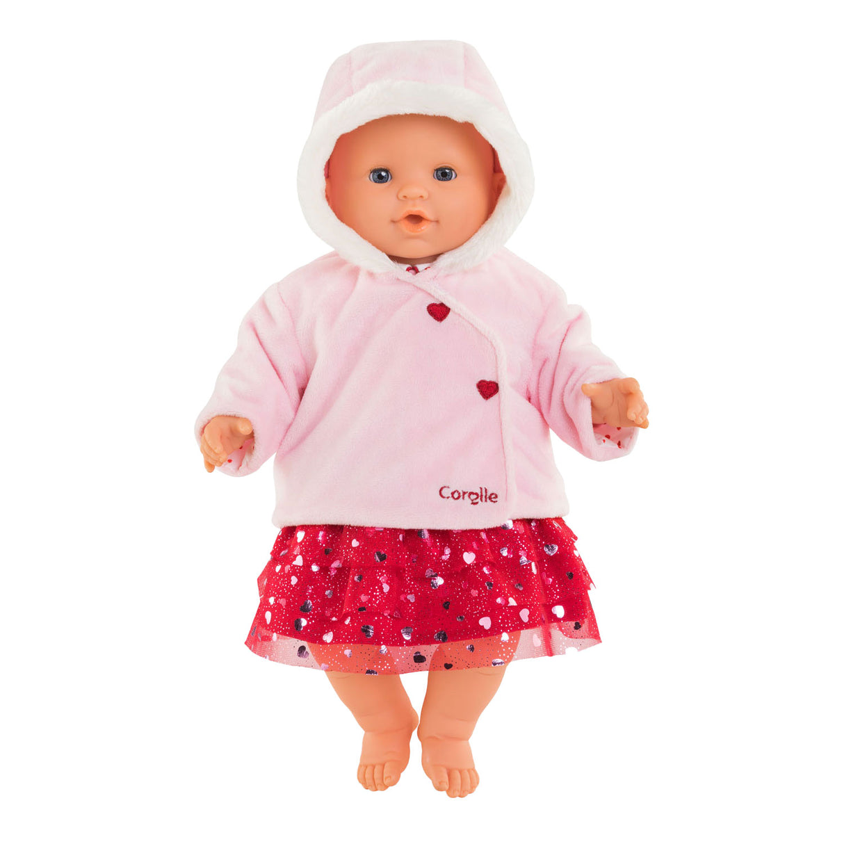 Corolle Mon Grand Poupon Jacke Herzen rosa, 36cm