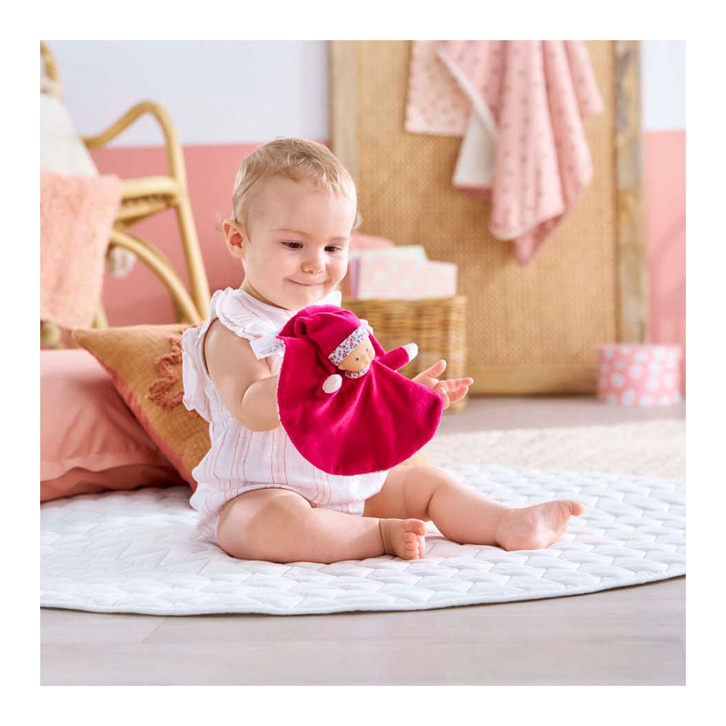 Corolle tidoudou – rosa Grenadine-Kuscheltuch, 17 cm
