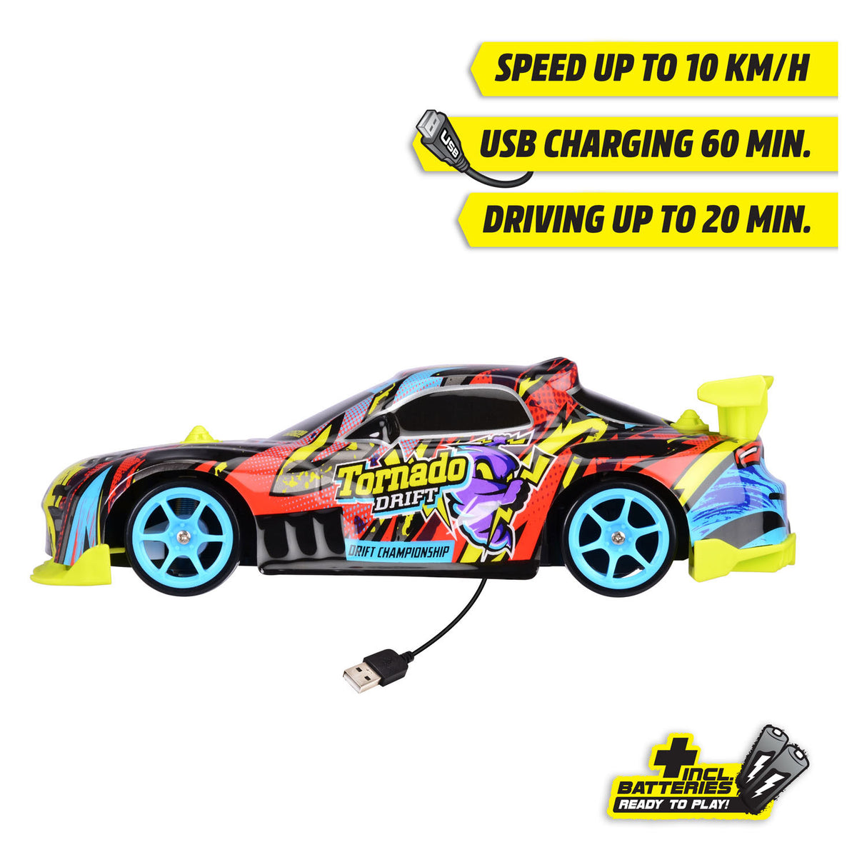 Dickie RC Steerable Auto Tornado Drift RTR