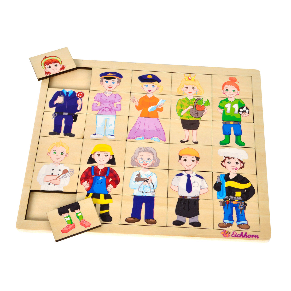 Eichhorn Holzpuzzle - Berufe, 30 Teile.