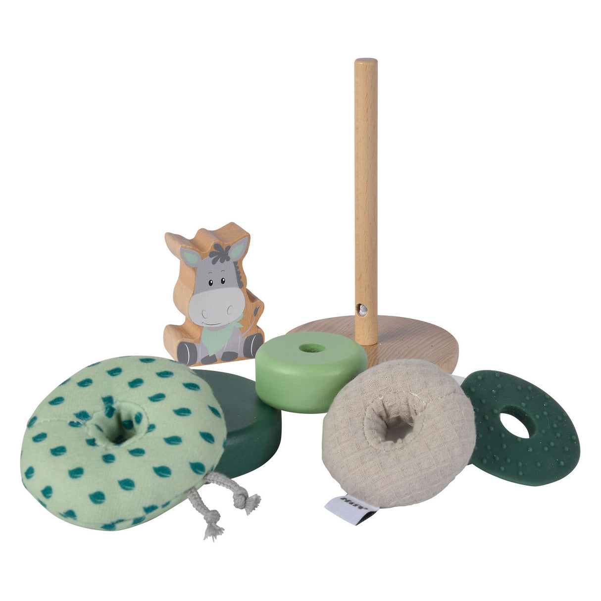 Eichhorn Holz-Stapelturm Esel – pädagogisches Babyspielzeug fsc.