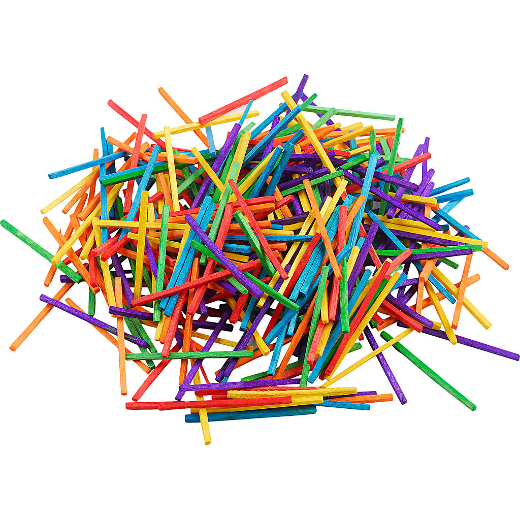 Creativ Company Streichhölzer, L: 5 cm, verschiedene Farben, 4300 Stück, 500 gr 1 Box