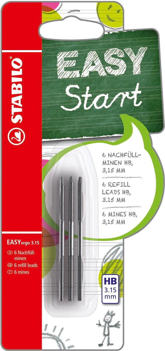 Stabilo easyergo 3.15 Nachfüllungen HB - 6 Stk.