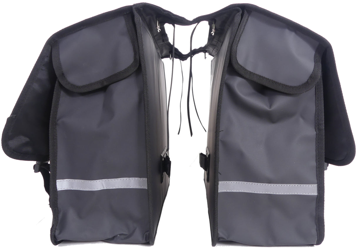 Edge Doppelfahrradbeutel Transporter 40 Liter 33 x 39 x 15 cm (2x) Schwarz