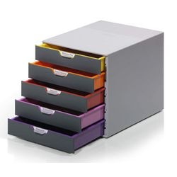 Schubladenelement langlebig 760527 stapelbar A4, C4, Foliograu
