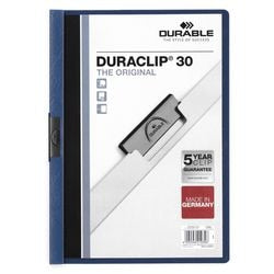 Clip-Ordner, langlebig, A4-Schiebeklemme, blau