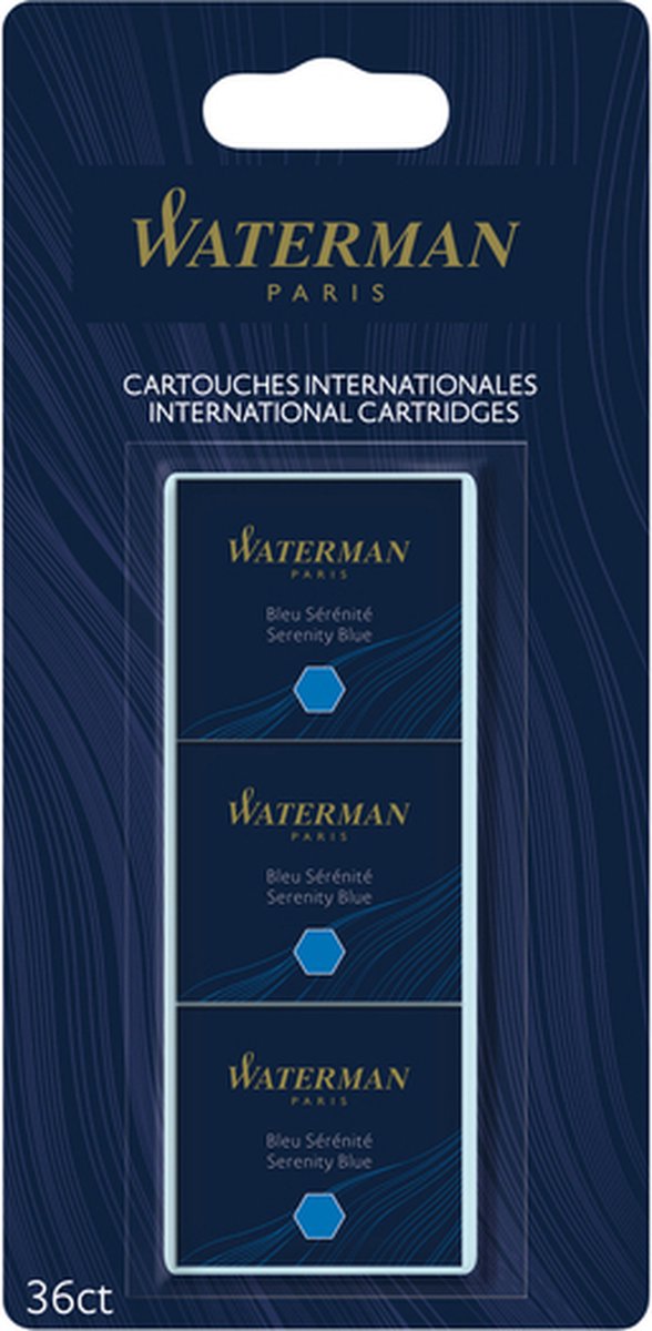 Aquarius-Tintenpatronen | Standardformat | Serenity Blue (Packung mit 36 Stück)