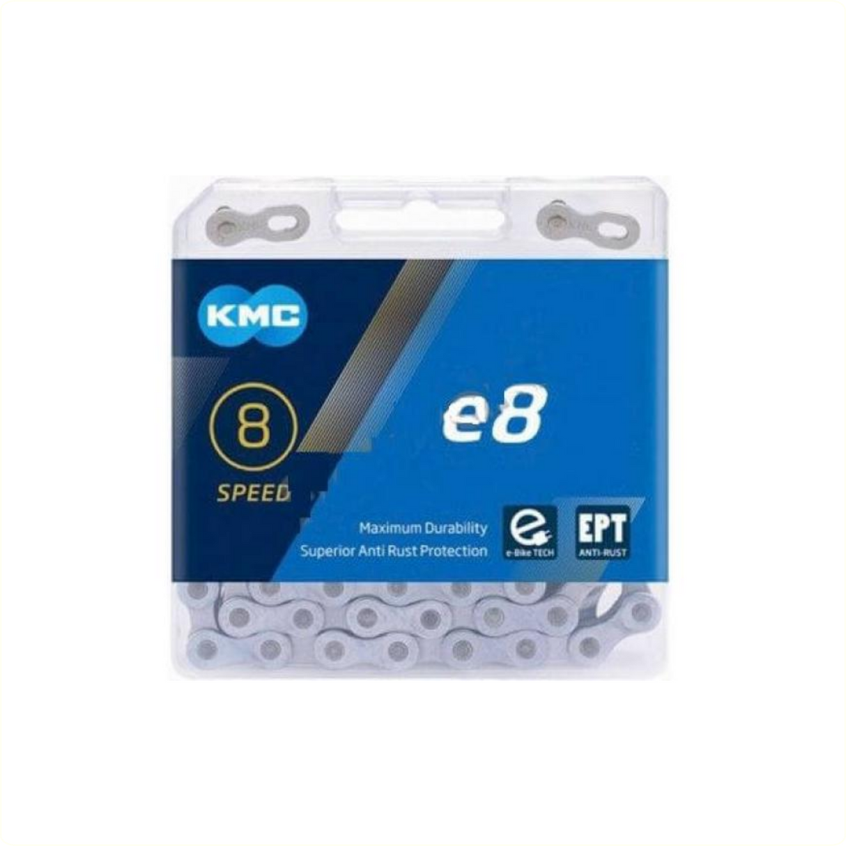 KMC Halskette 6 7 8 Geschwindigkeit E8 EPT 122 Silvers Silber