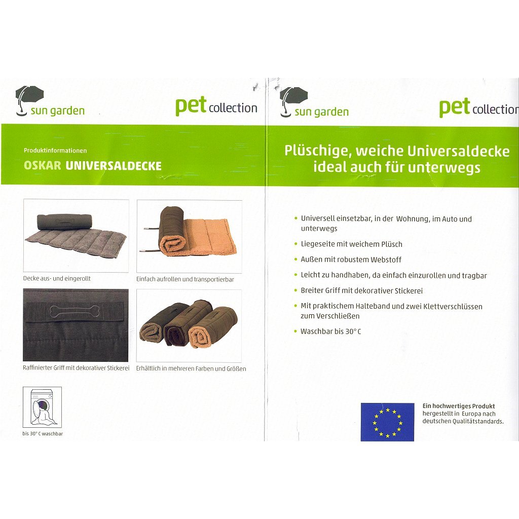 Sun Garden Oskar Roll-Hundeteppich 100x65x4 cm beige
