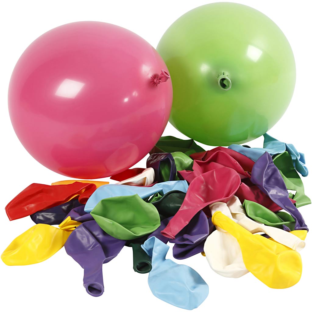 Creativ Company Luftballons, rund, D 23 cm, verschiedene Farben, 100 Stück 1 Box