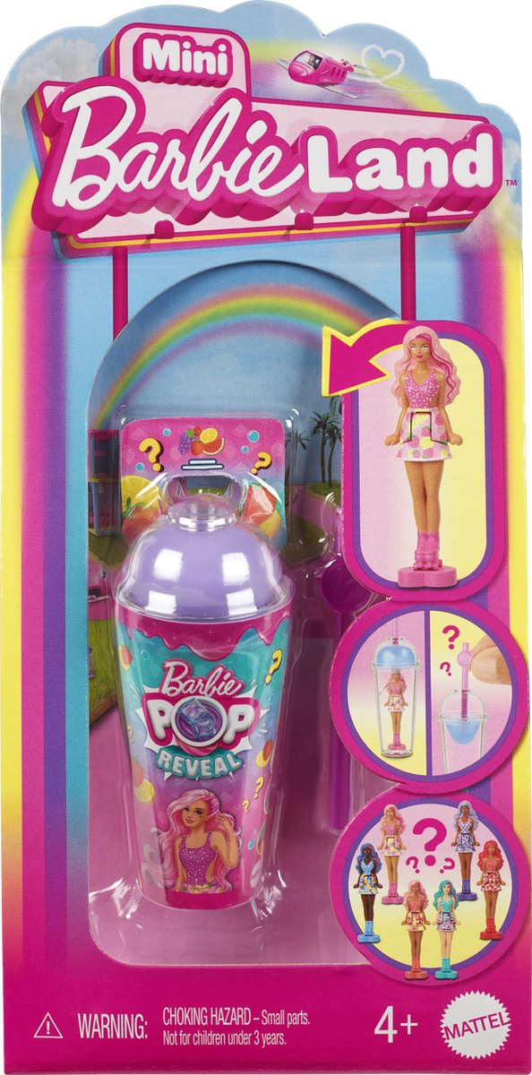 Enthüllung der Barbie-Mini-Land-Puppe – Überraschungsartikel – 3,8 cm – Mini-Puppe