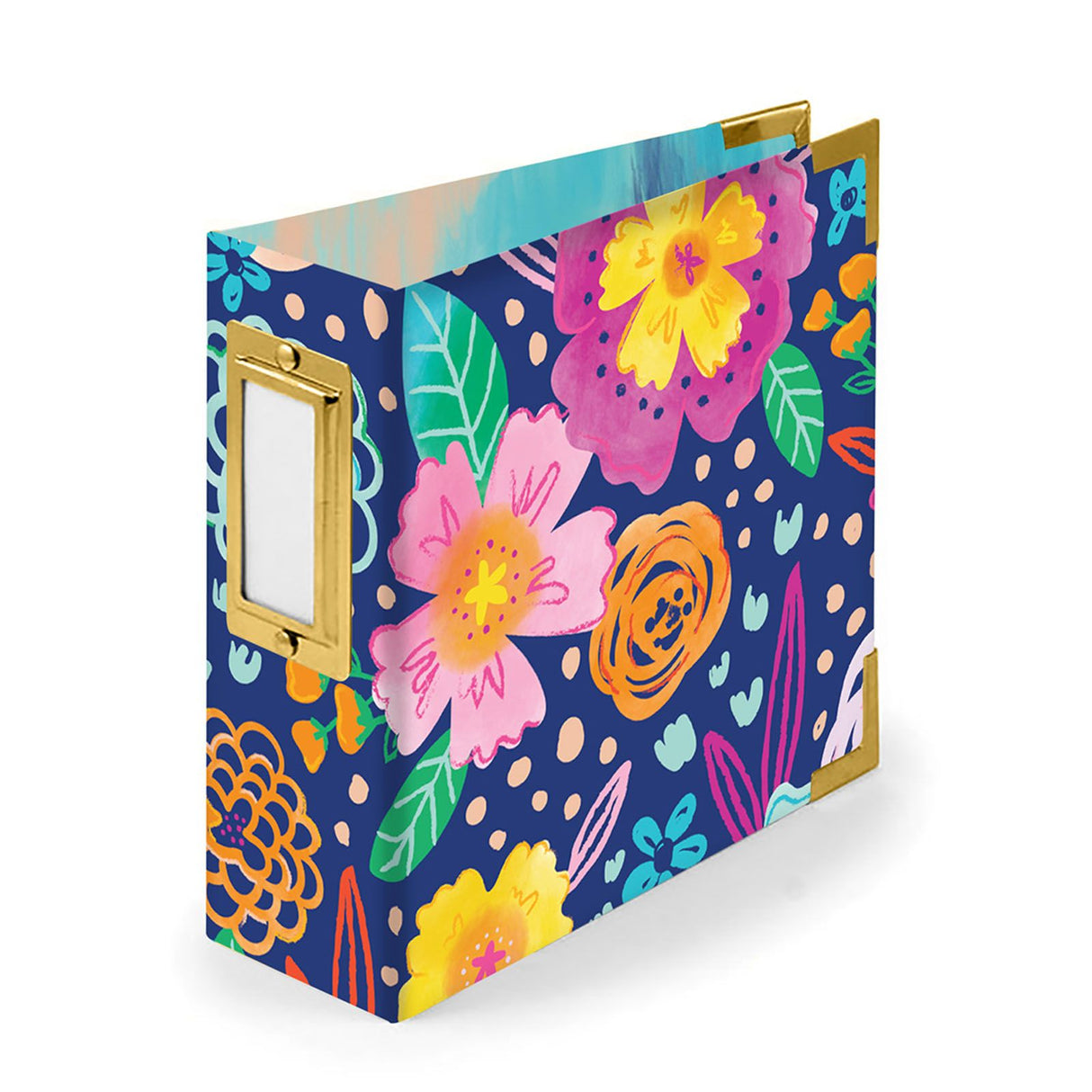 Wir machen • Papieralbum mit Blumenmotiv, 10,1 x 10,1 cm