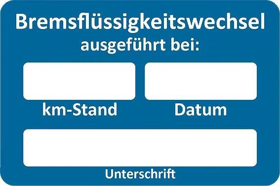 Eichner Kundendienst Aufkleber Aufkleber Bremsfl. Kundendienstaufkleber