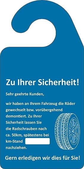 Eichner Spiegelanhänger kundendienst Spiegelanhänger 100Stk. Radschrauben festziehen