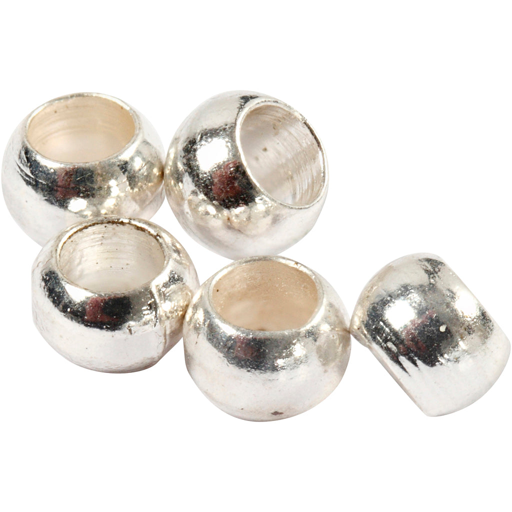 Creativ Company Quetschperlen, D 2 mm, Silber, 1000 Stück 1 Box
