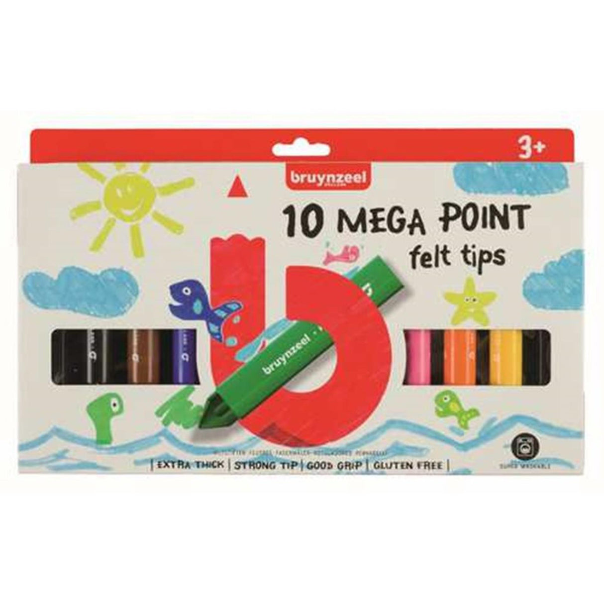 Bruynzeel Mega Point Filzstifte, 10 Stück