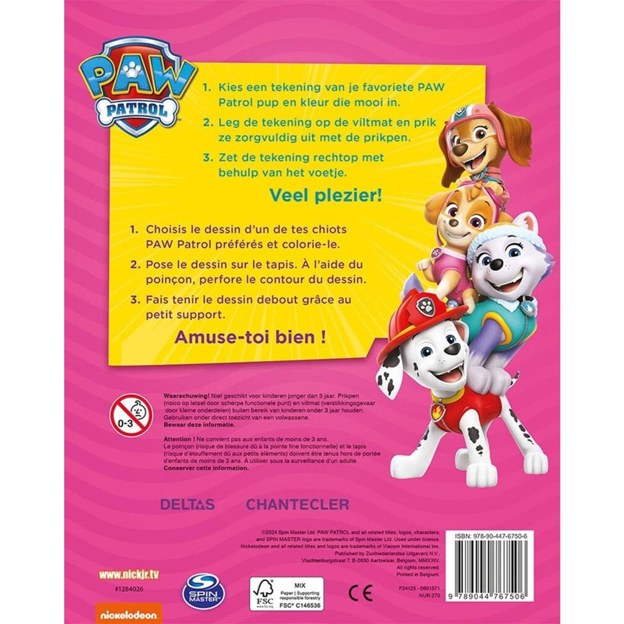 Deltas Paw Patrol Pin-Pad rosa