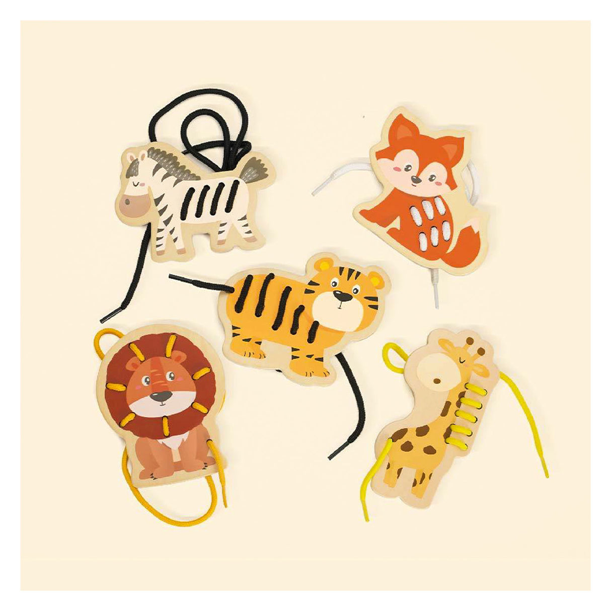 Klassisches Weltpuzzle „Wilde Tiere“, 10 Teile.