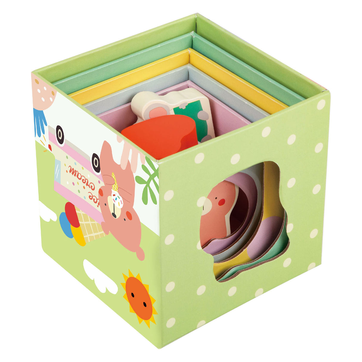 Classic-World-Stapelbausteine mit Waldtieren, 10-tlg.