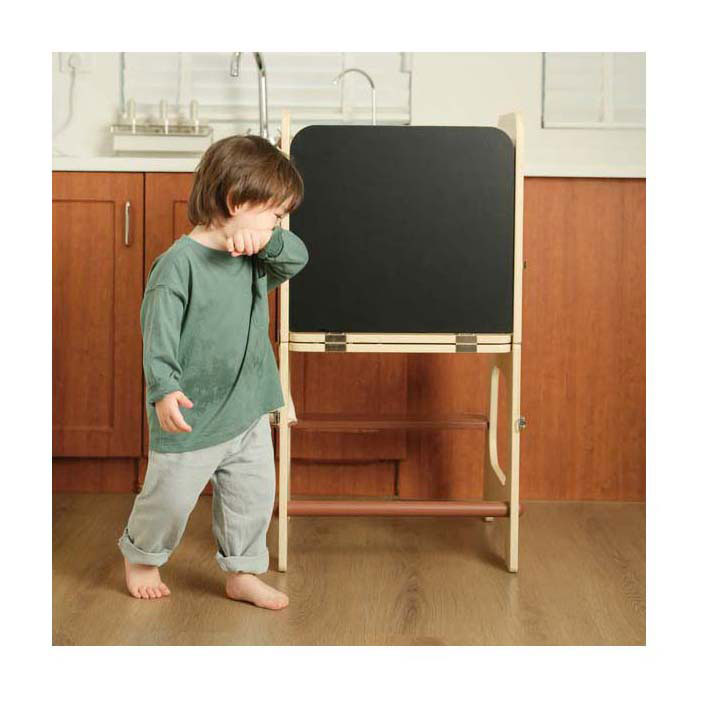 Classic World 2-in-1-Lernturm und Tisch aus Holz, verstellbar, 90 cm