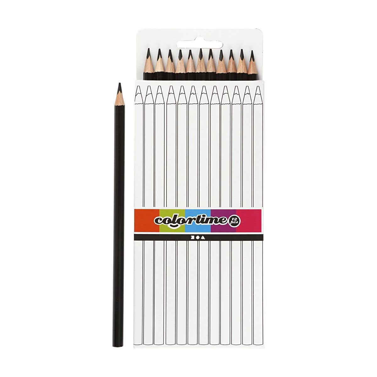 Creativ Company Dreiecks-Buntstifte - Schwarz, 12 Stk.