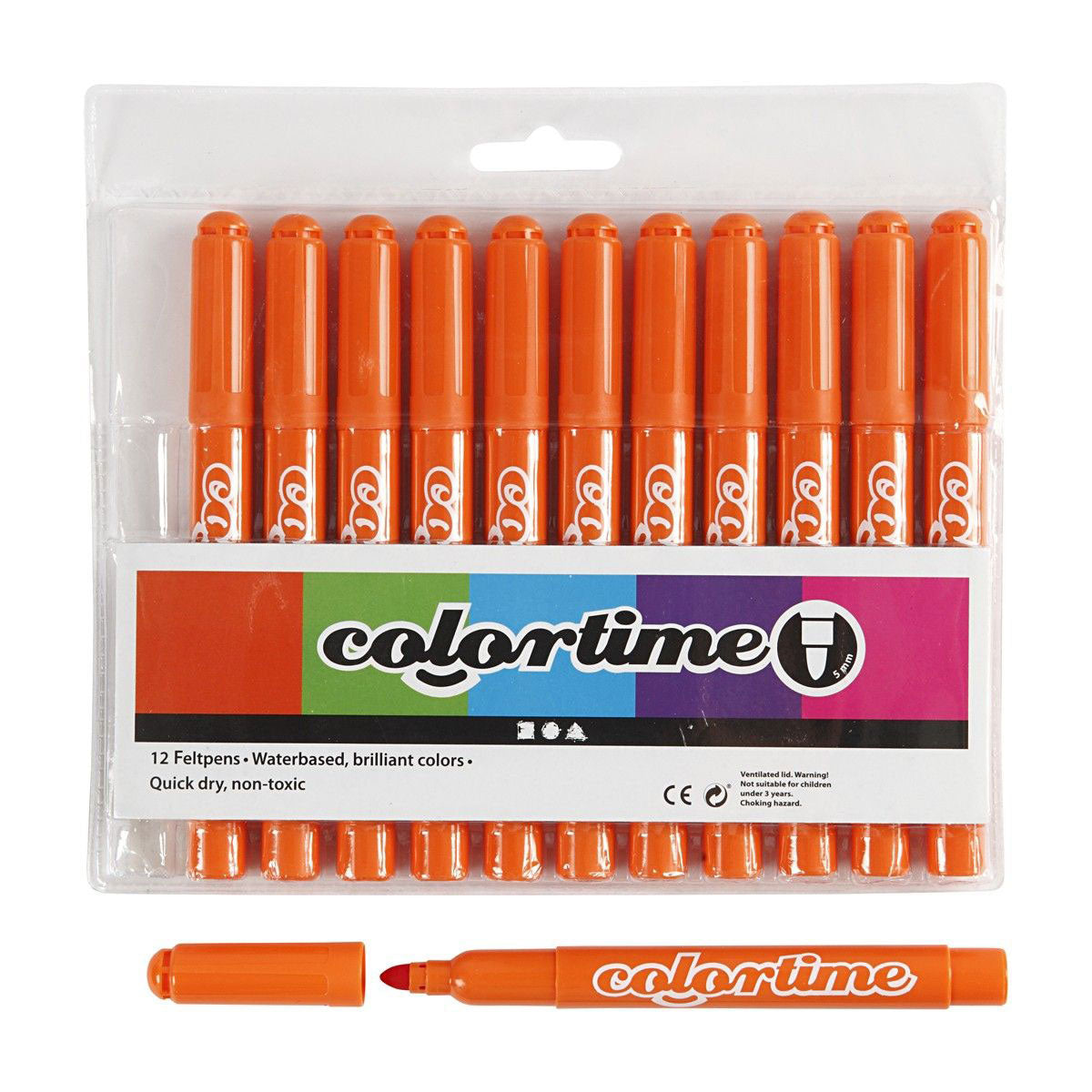 Creativ Company Orange Jumbo-Marker, 12 Stk.