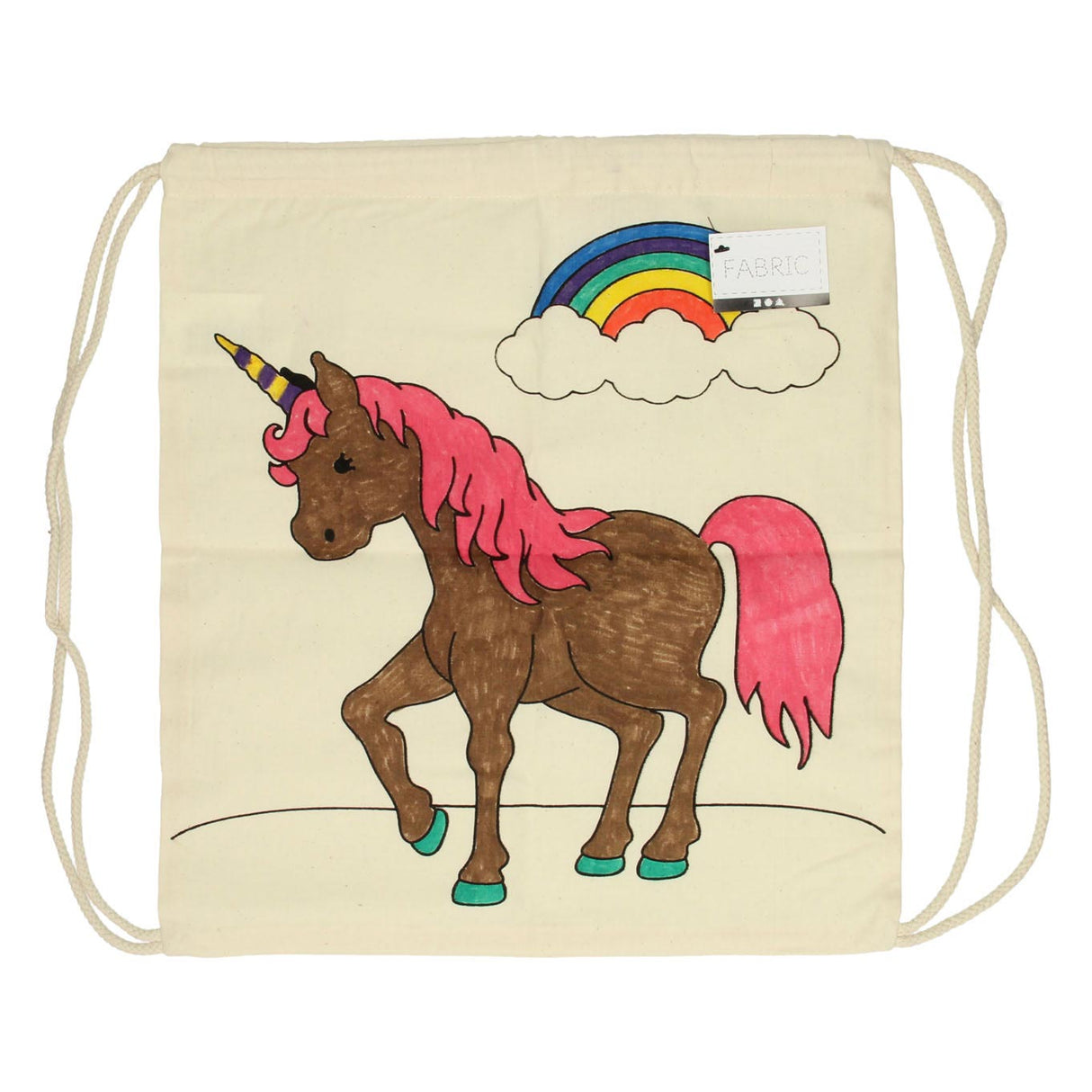 Creativ Company färben Sie Ihren eigenen Baumwoll-Turnbeutel Einhorn