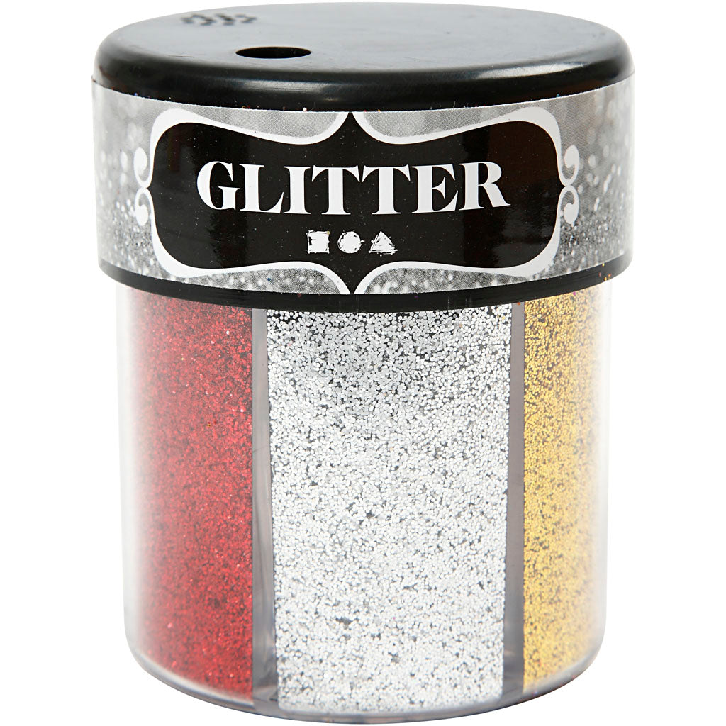 Kreativfirma Glitzerfarbe, 6x13gr