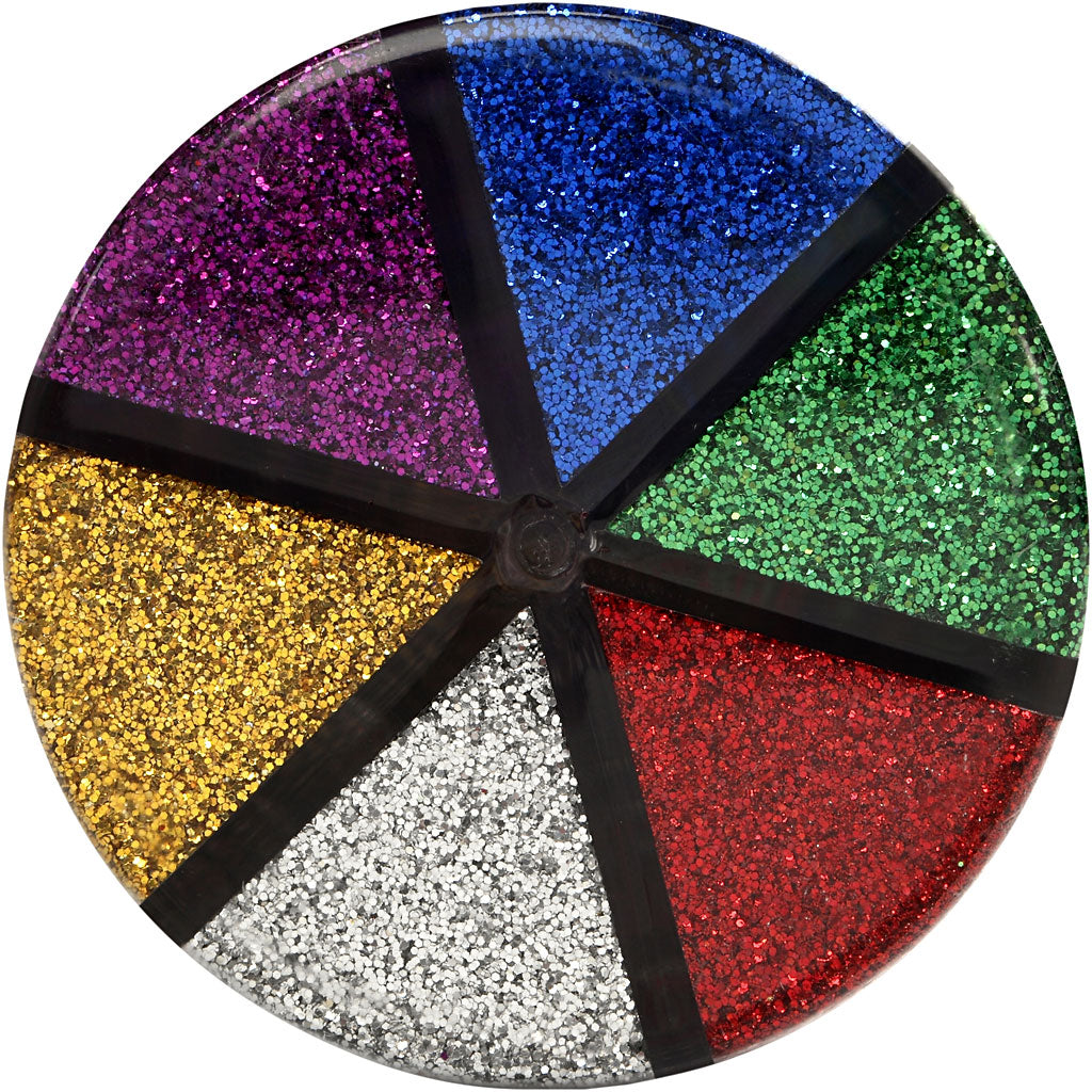 Kreativfirma Glitzerfarbe, 6x13gr