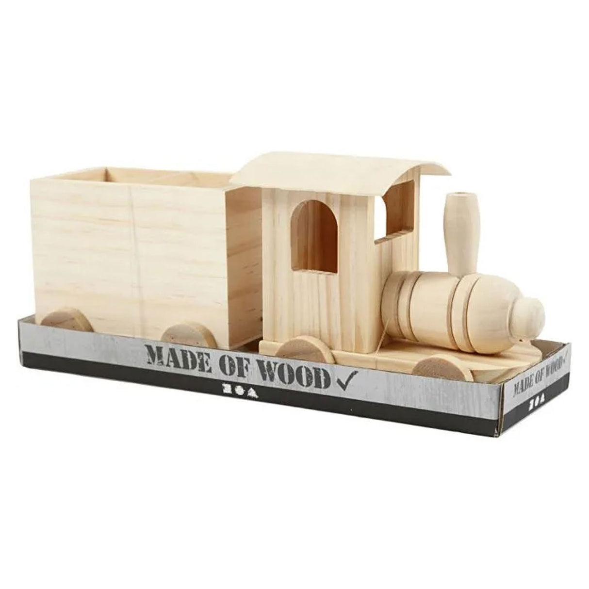 Creativ Company Holzeisenbahn mit Waggon