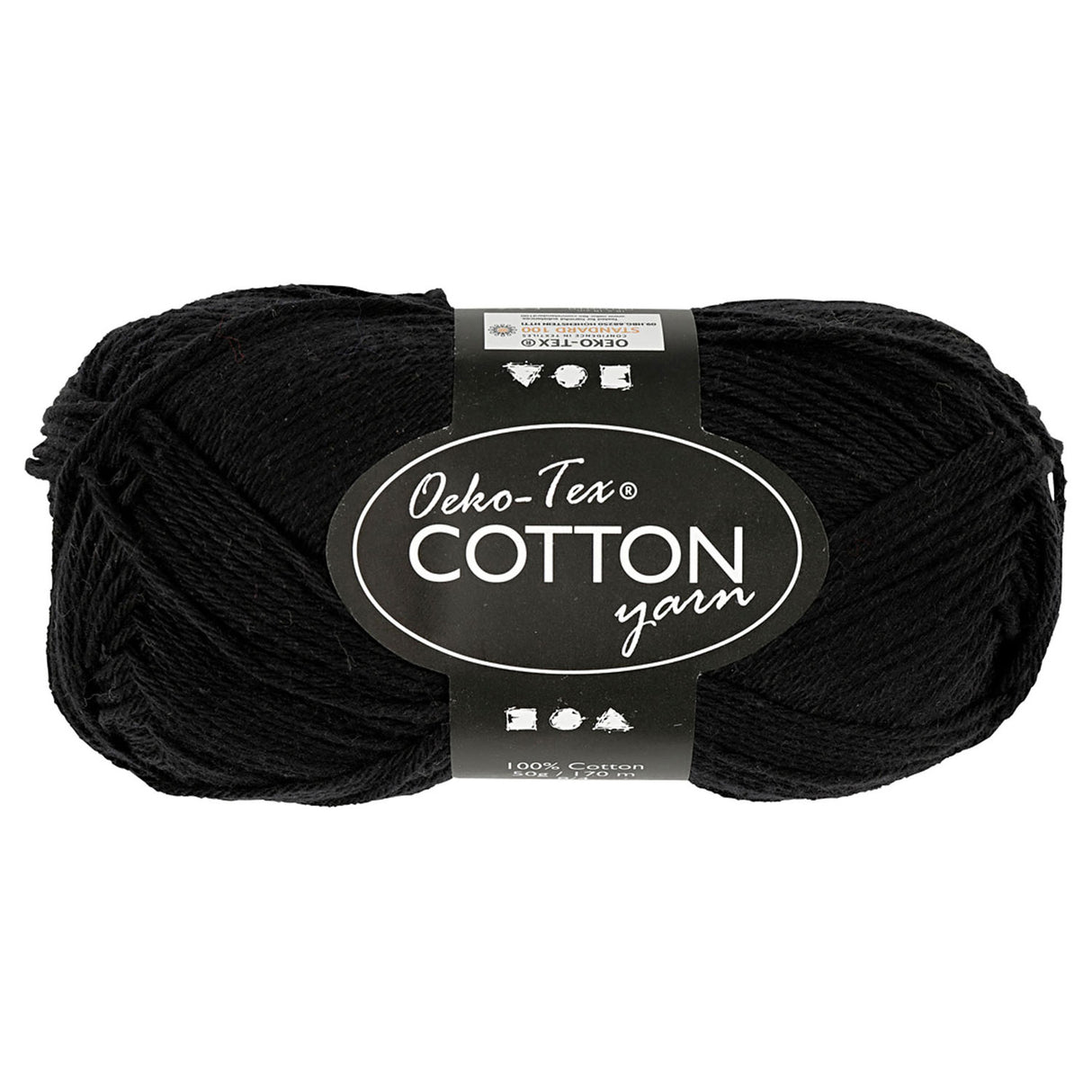 Creativ Company Baumwollgarn, schwarz, 50gr, 170m