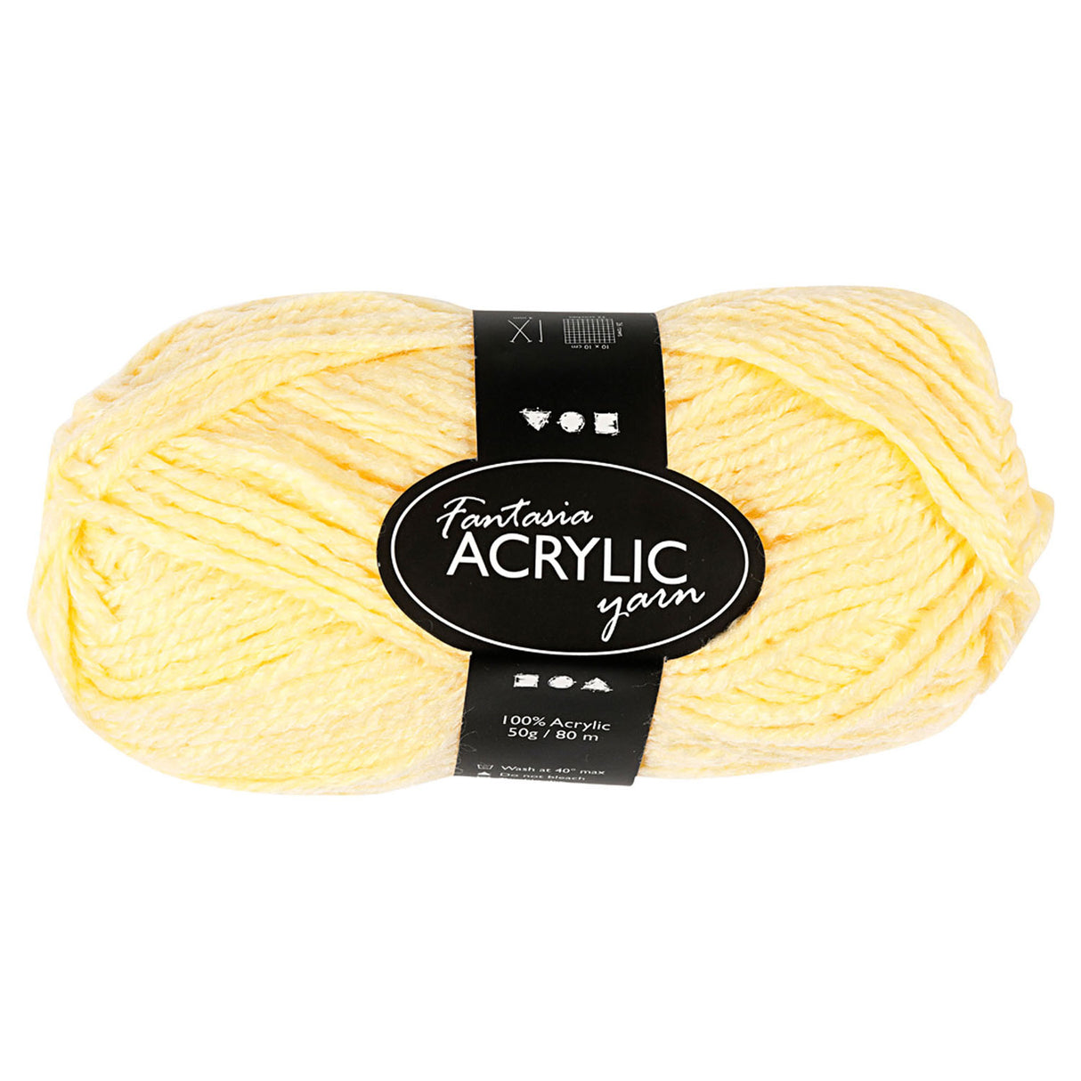 Creativ Company Acrylgarn, hellgelb, 50gr, 80m