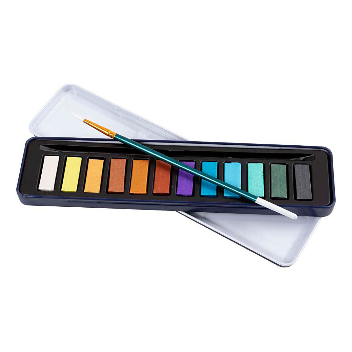 Creativ Company Aquarell-Set, Metallic-Farben, 12 Farben 1 Box