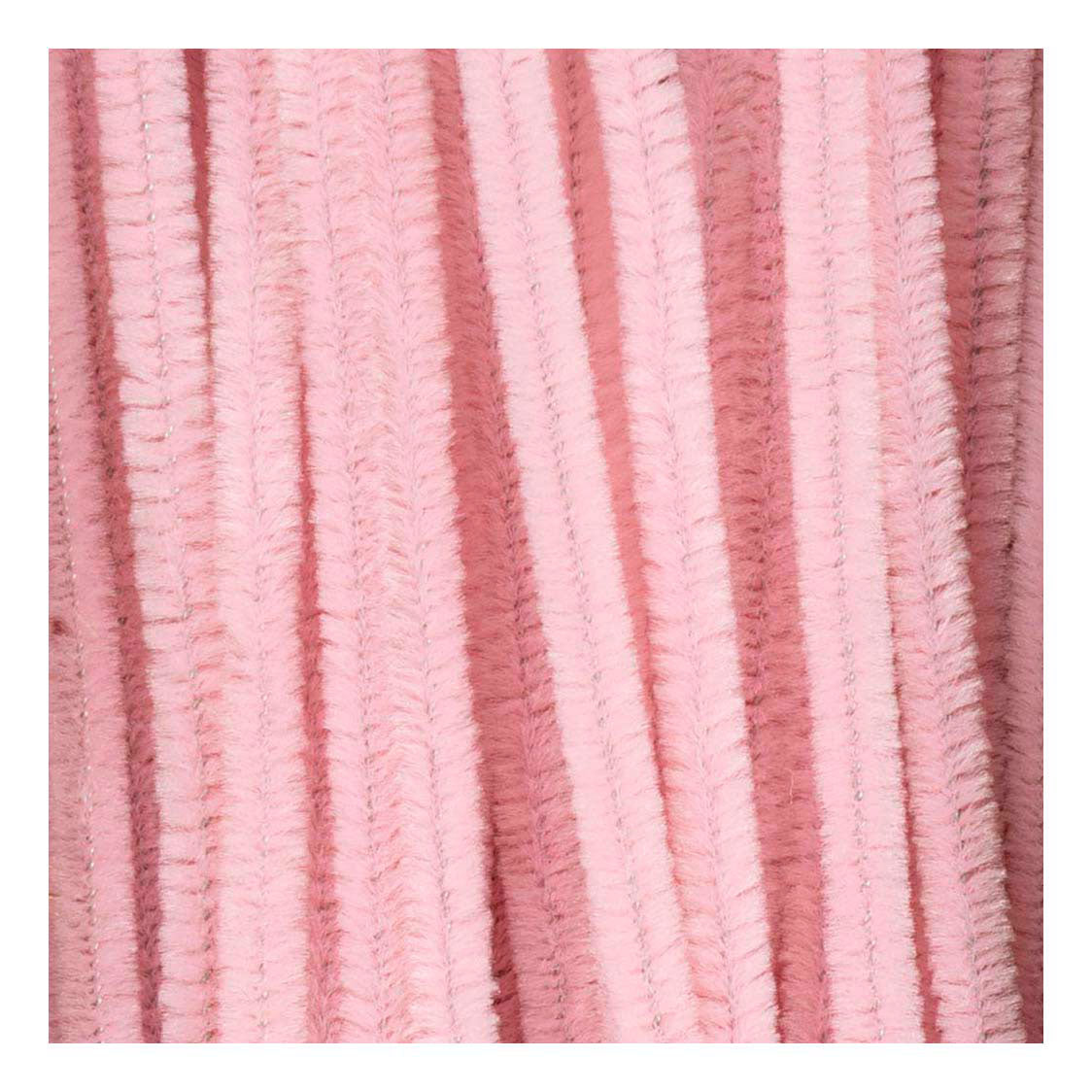 Creativ Company Chenille, L: 30 cm, Stärke 6 mm, rosa, 50 Stück 1 Box