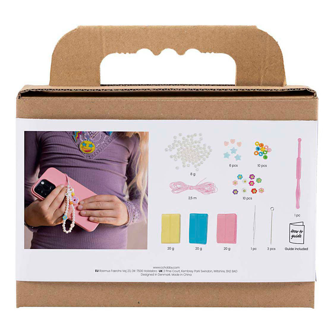 Creativ Company Mini-Hobby-Set Bildhauerei, mobiler Anhänger, verschiedene Farben, 1 Box