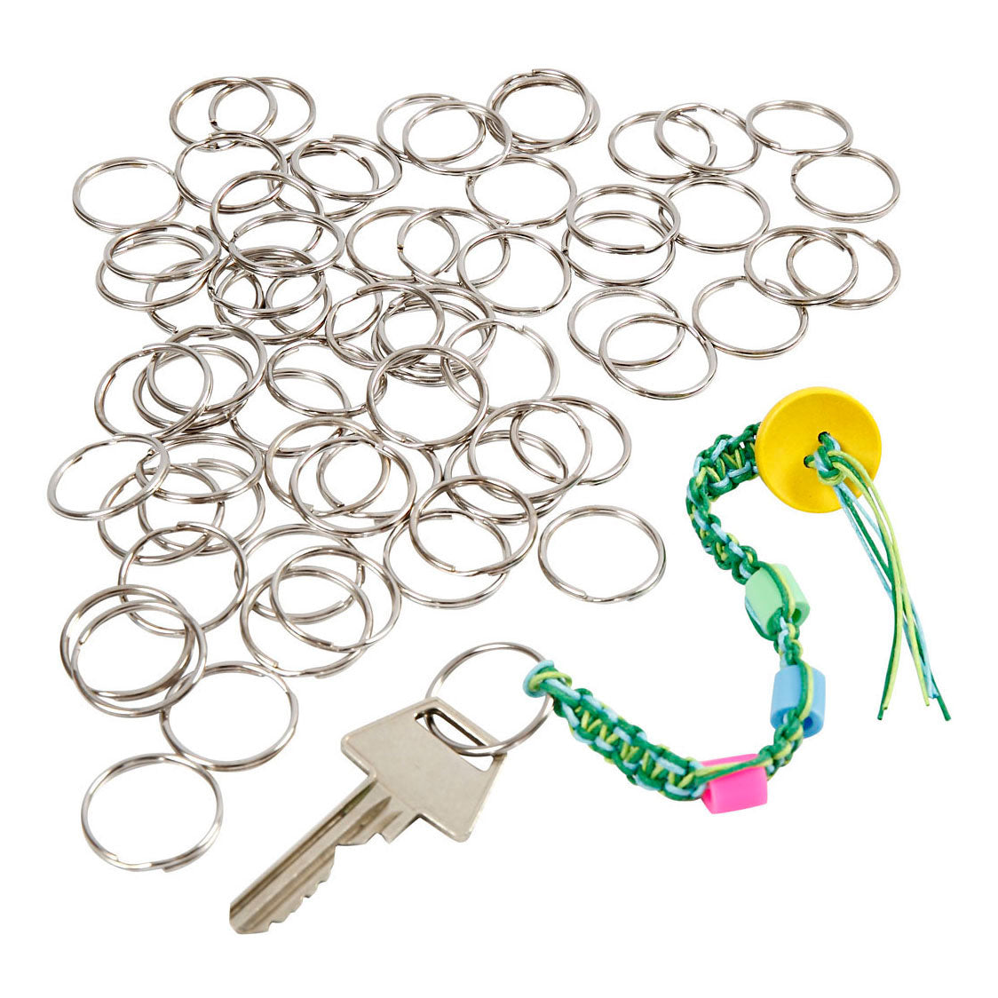 Creativ Company Schlüsselanhänger, D 25 mm, 100 Stück, 1 Box