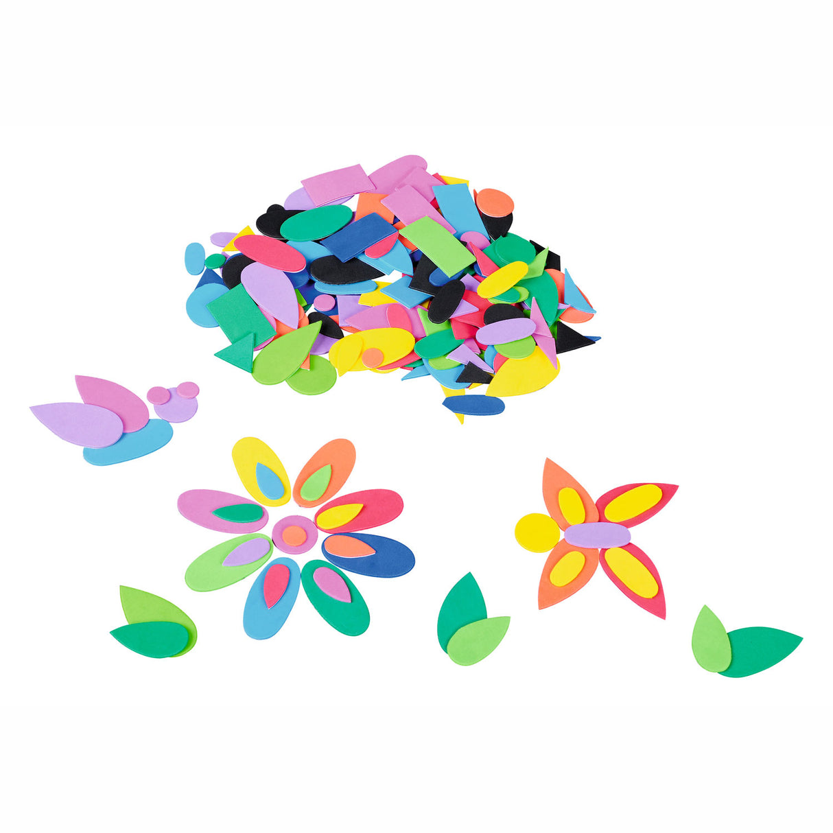 Colorations - selbstklebende Schaumstoff-Figurenaufkleber, 1000 Stk.
