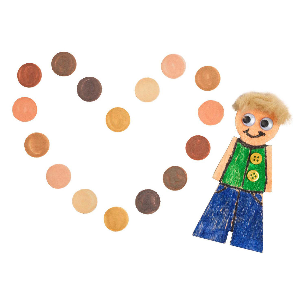 Colorationen - dicke Filzstifte Hauttöne, 8 Stk.