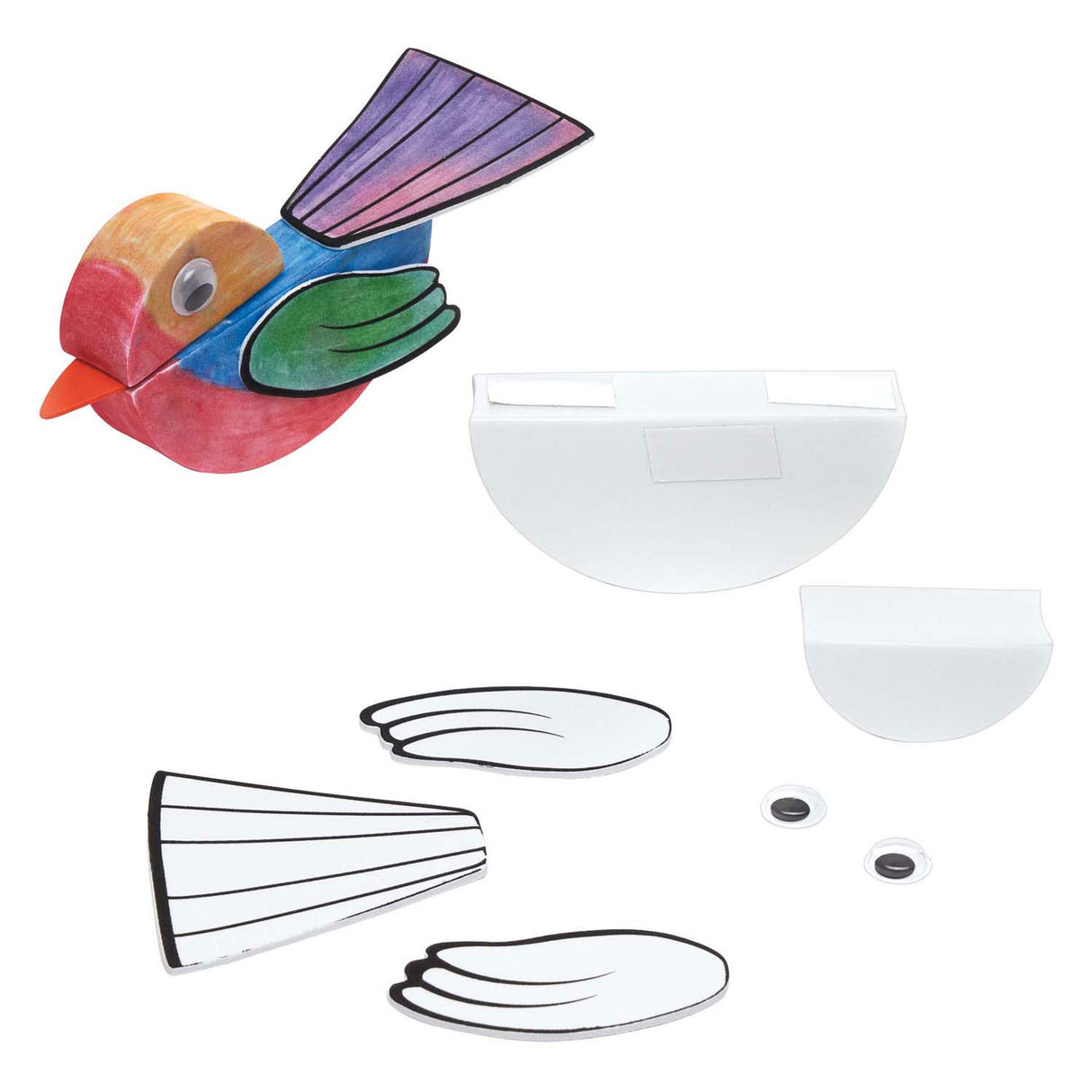 Malvorlagen - Vogel-Bastelset, 12-tlg.